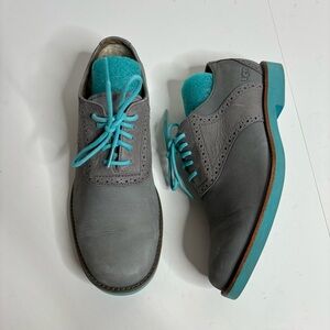 Ugg suede dress shoes grey blue 10.5